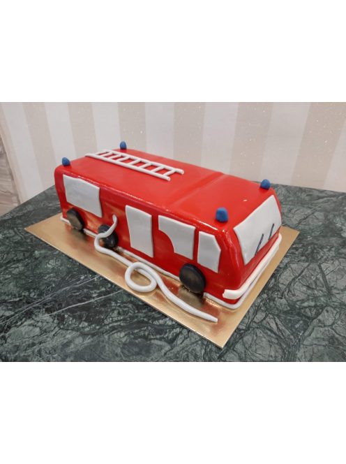 Tűzoltóautó torta