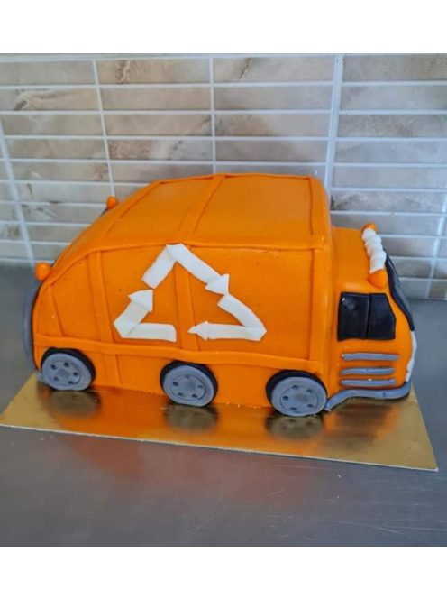 Szemetesautó torta