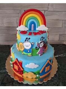 Bogyó és Babóca emeletes torta