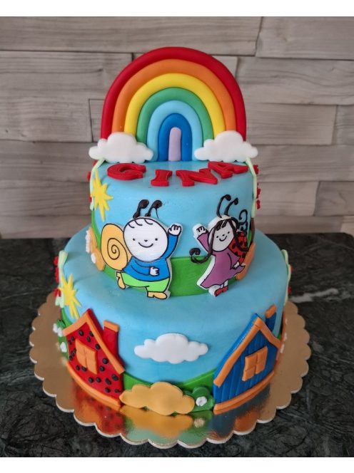 Bogyó és Babóca emeletes torta